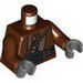 Torso LotR Jacket with Strap, Large Silver Buckle and Orange Toggle Buttons Print / Reddish Brown Arms / Dark Bluish Gray Hands