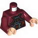 Torso LotR Jacket with Silver Clasps and Large Belt Buckle Print / Dark Red Arms / Light Flesh Hands