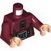 Torso LotR Coat with Plaid Collar and Large Silver Buckle Print / Dark Red Arms / Light Flesh Hands