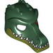 Minifig Mask Chima Crocodile with Teeth and Red Scar Print