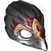 Minifig Mask Bird (Raven) with Gold Beak and Red Markings Print