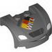 Vehicle Mudguard 3 x 4 x 1 2/3 Curved Front with Headlights, Grille and Smile Print (Max Schnell) (9485)