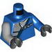 Torso Ninjago Wrap with Shoulder Pouch and Belt Print / Blue Arm Left / Light Bluish Gray Arm Right / Black Hands