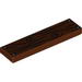 Tile 1 x 4 with Wood Grain and 4 Nails Print