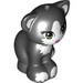 Набор LEGO Friends Cat Sitting with Light Green Eyes, Dark Pink Nose and White Markings Print, Черный