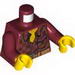 Torso Dark Red Chequered Shirt With Tool Belt Print / Dark Red Arms / Yellow Hands