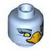 Minifig Head Dual Sided Eagle with Beak, Yellow Eyes and White Feathers, Wide Eyes / Narrow Eyes Print [Hollow Stud]