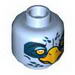 Minifig Head Dual Sided Eagle with Beak, Yellow Eyes, White Pupils / Orange and White Pupils Print (Ewald) [Hollow Stud]