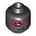 Minifig Head Dual Sided Chima Raven with Beak, Yellow Eyes and Dark Red Pupils, Narrow / Wide Eyes Print [Hollow Stud]