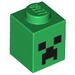 Brick  1 x  1 with Minecraft Micro Mob Creeper Face Print