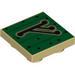 Tile Special 2 x 2 Inverted with FГ«anorian 'G' Rune on Green Planks Print