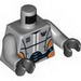 Torso Galaxy Squad Robot with Wide Black Belt and Orange Plates on Sides Print / Light Bluish Gray Arms / Black Hands
