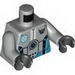 Torso Galaxy Squad Robot with Dark Azure and Black Piping Print / Light Bluish Gray Arms / Black Hands