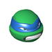 Minifig Head Modified Ninja Turtle with Blue Mask and Teeth Print (Leonardo)