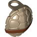 Minifig Turtle Shell with Dark Brown Horizontal Belt Print