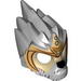 Minifig Mask Lion with Tan Face, Gray and White Beard and Gold Crown Print