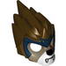 Minifig Mask Chima Lion with Dark Tan Face and Dark Blue Headpiece with Gold Circles Print