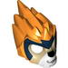 Minifig Mask Chima Lion with Tan Face, Crooked Smile and Dark Blue Headpiece Print