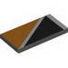 Tile  2 x  4 with Orange Triangle at Upper Right of Diagonal White Line Print
