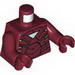 Torso Armor with White Triangle Print / Dark Red Arms / Dark Red Hands