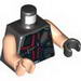 Torso Combat Vest with Dark Red and Black Straps / Quiver Print / Light Flesh Arms / Light Flesh Hand Right / Black Hand Left