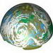 Hemisphere 11 x 11 - 4 Studs on Top with Endor Blue / Green / Olive / White Planet Print [9679]