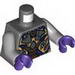 Torso Alien with Gold, Dark Brown and Dark Purple Armor Print / Light Bluish Gray Arms / Dark Purple Hands