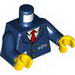 Torso Train with Logo, Three Gold Buttons, Red Tie, Pencil &amp