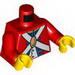 Набор LEGO Torso Pirate Imperial Soldier Uniform with Knapsack on Back Print / Red Arms / Yellow Hands, Красный