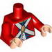 Torso Pirate Imperial Soldier Uniform with Knapsack on Back Print / Red Arms / Light Flesh Hands