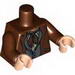 Torso PotC Jacket over Vest with Buttons and Dark Brown Scarf Print / Reddish Brown Arms / Light Flesh Hands