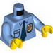 Набор LEGO Torso Police Shirt with Gold Badge, Dark Blue Tie and 'POLICE' Print on Back / Medium Blue Arms / Yellow Hands, Medium Blue