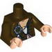 Набор LEGO Torso PotC Jacket over White Open Shirt with Belts and White Sash Print / Dark Brown Arms / Light Flesh Hands, Темно-коричневый