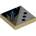 Tile 2 x 2 with 3 Black Dots and Sword Print