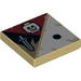 Tile 2 x 2 with 1 Black Dot, Skull and Sword Print