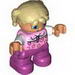 Набор LEGO Duplo Child Figure with Pigtails, Ярко-розовый