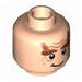 Minifig Head Dual Sided LotR Braided Eyebrows and Wrinkles, Happy / Angry Print [Hollow Stud]