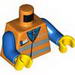 Torso Refective Safety Stripes with Pocket and Train Logo Print / Blue Arms / Yellow Hands