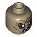 Minifig Head Dual Sided LotR Goblin Light Yellow Eyes, 8 Teeth / 7 Teeth Print [Hollow Stud]