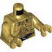 Torso C-3PO with Blue, Red and White Wires Print / Pearl Gold Arms / Pearl Gold Hands