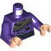 Torso LotR Coat with Scarf, Braided Belt and Slingshot Print / Dark Purple Arms / Light Flesh Hands