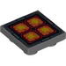 Tile Special 2 x 2 Inverted with 4 Orange, Red and Yellow Rounded Squares Print