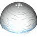 Hemisphere 11 x 11 - 4 Studs on Top with Hoth White / Medium Blue / Light Bluish Gray Planet Print [75009]