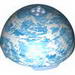Hemisphere 11 x 11 - 4 Studs on Top with Endor Blue / White Planet Print [75010]