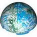 Hemisphere 11 x 11 - 4 Studs on Top with Alderaan Blue / White / Dark Green Planet Print [75011]