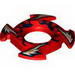 Ring 4 x 4 with 2 x 2 Hole and 4 Arrow Ends with Flames Print (Ninjago Spinner Crown)