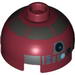Brick Round 2 x 2 Dome Top with Silver Print (R4-P17 / Astromech Droid)