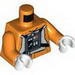 Torso Rebel Pilot Flight Suit Print / Orange Arms / White Hands