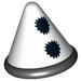 Набор LEGO Minifig Hat - Cone with Black Band and Pom Poms Print, Белый