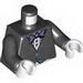 Torso Batman Jacket Formal with Lavender Bowtie Print / Black Arms / White Hands